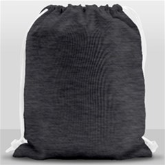 Black Color Texture Drawstring Bag (large) by SpinnyChairDesigns