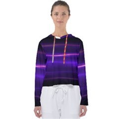 Electric Neon Indigo Black Ombre  Women s Slouchy Sweat by SpinnyChairDesigns