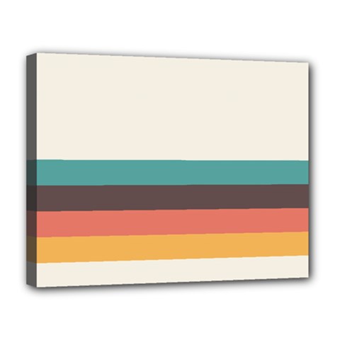 Classic Retro Stripes Canvas 14  X 11  (stretched) by tmsartbazaar