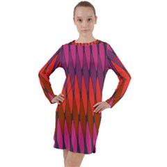 Zappwaits Raute 2 Long Sleeve Hoodie Dress by zappwaits