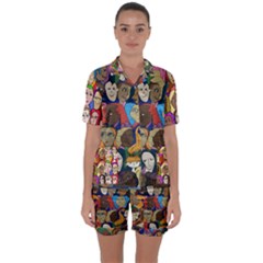 Sisters2020 Satin Short Sleeve Pyjamas Set by Kritter
