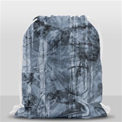Faded Blue Texture Drawstring Bag (small) by SpinnyChairDesigns