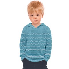 Boho Teal Stripes Kids  Overhead Hoodie by SpinnyChairDesigns