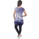 Violet Glowing Swirls Cap Sleeve High Low Top View2