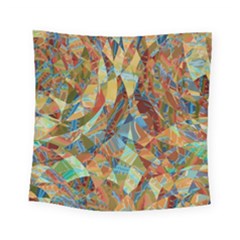 Boho Colorful Mosaic Square Tapestry (small) by SpinnyChairDesigns