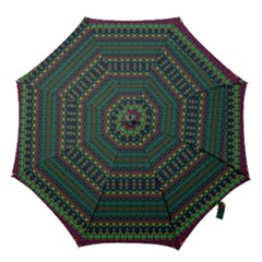 Boho Summer Green Hook Handle Umbrellas (small) by SpinnyChairDesigns