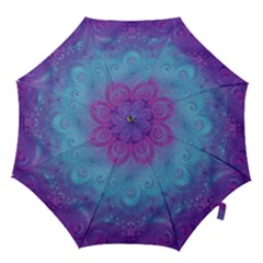 Purple Blue Swirls And Spirals Hook Handle Umbrellas (small) by SpinnyChairDesigns