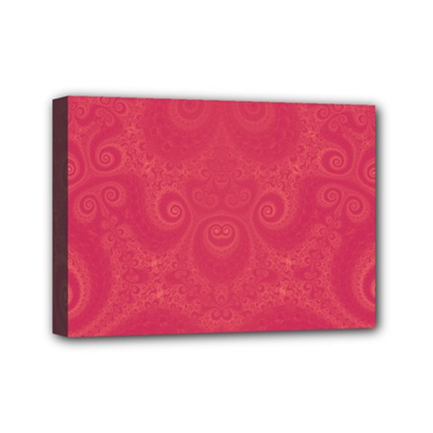 Blush Pink Octopus Swirls Mini Canvas 7  X 5  (stretched) by SpinnyChairDesigns