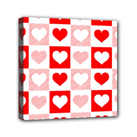 Hearts  Mini Canvas 6  X 6  (stretched) by Sobalvarro