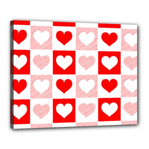 Hearts  Canvas 20  X 16  (stretched) by Sobalvarro