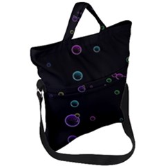 Bubble In Dark Fold Over Handle Tote Bag by Sabelacarlos