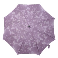 Lavender And White Flowers Hook Handle Umbrellas (small) by SpinnyChairDesigns