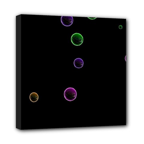 Bubble In Blavk Background Mini Canvas 8  X 8  (stretched) by Sabelacarlos