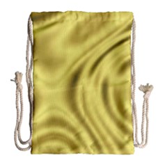 Golden Wave  Drawstring Bag (large) by Sabelacarlos