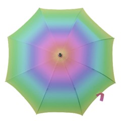 Pastel Rainbow Ombre Gradient Hook Handle Umbrellas (small) by SpinnyChairDesigns