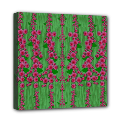 Lianas Of Sakura Branches In Contemplative Freedom Mini Canvas 8  X 8  (stretched) by pepitasart