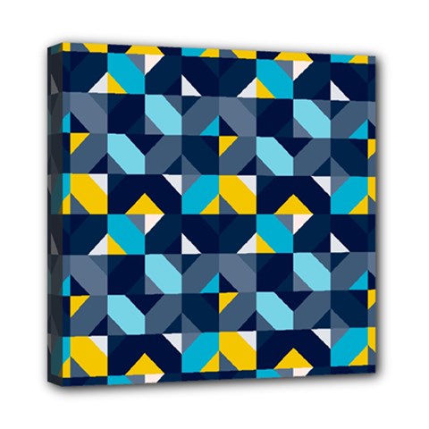 Geometric Hypnotic Shapes Mini Canvas 8  X 8  (stretched) by tmsartbazaar