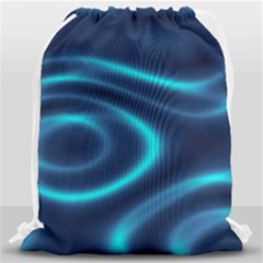 Blue Wavy Drawstring Bag (large) by Sabelacarlos
