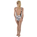 Black And White Aztec High Leg Strappy Swimsuit View2