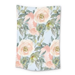 Pink Old Fashioned Roses Small Tapestry by Angelandspot