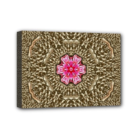Earth Can Be A Beautiful Flower In The Universe Mini Canvas 7  X 5  (stretched) by pepitasart