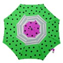 Dots and lines, mixed shapes pattern, colorful abstract design Hook Handle Umbrellas (Large) View1
