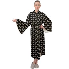 Daisy Black Maxi Velour Kimono by snowwhitegirl