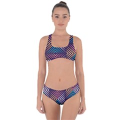 Vintage Motif Design Criss Cross Bikini Set by tmsartbazaar