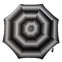 Geometrical blocks, rhombus black and white pattern Hook Handle Umbrellas (Medium) View1