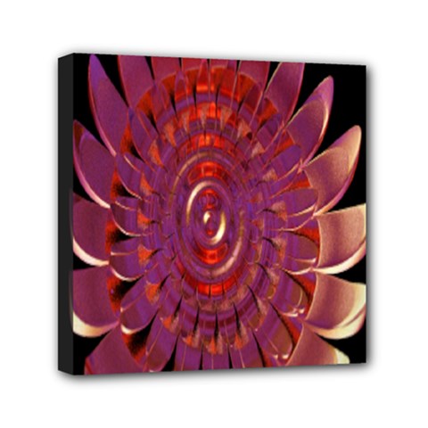 Chakra Flower Mini Canvas 6  X 6  (stretched) by Sparkle