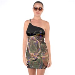 Fractal Geometry One Soulder Bodycon Dress by Sparkle