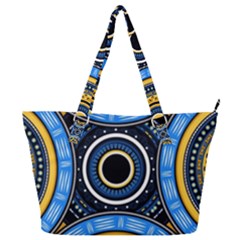 Tribal Zentangle Art Full Print Shoulder Bag by tmsartbazaar