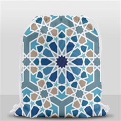Arabic Geometric Design Pattern  Drawstring Bag (small) by LoolyElzayat
