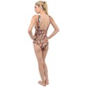 Psychedelic Swirls Cross Front Low Back Swimsuit View2