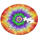 Psychedelic Explosion Wooden Puzzle Round View2