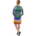 Psychedelic Explosion Long Sleeve Hoodie Dress View2