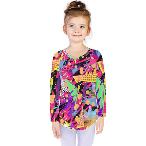 Psychedelic Geometry Kids  Long Sleeve Tee by Filthyphil