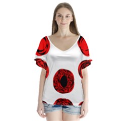 1561332575431 Copy 3072x4731 1 V-neck Flutter Sleeve Top by Sabelacarlos