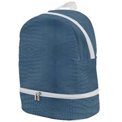 Turquoise Alligator Skin Zip Bottom Backpack by LoolyElzayat