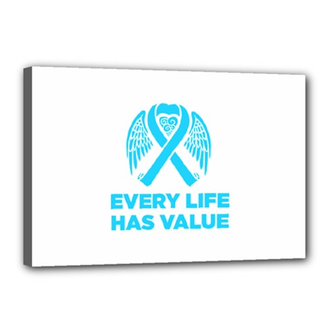 Child Abuse Prevention Support  Canvas 18  X 12  (stretched) by artjunkie
