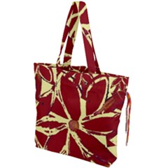 Flowery Fire Drawstring Tote Bag by Janetaudreywilson