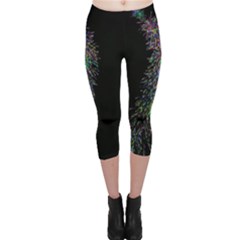 Galaxy Space Capri Leggings  by Sabelacarlos