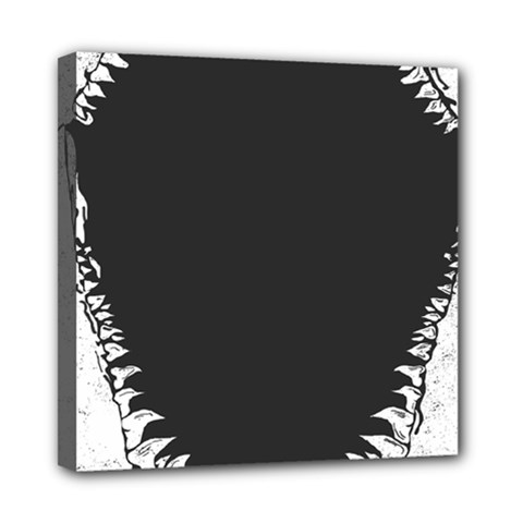 Shark Jaws Mini Canvas 8  X 8  (stretched) by Contest1753604
