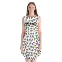 Folding Fan Background Wallpaper Sleeveless Chiffon Dress   by HermanTelo