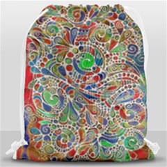 Pop Art - Spirals World 1 Drawstring Bag (large) by EDDArt