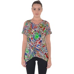 Pop Art - Spirals World 1 Cut Out Side Drop Tee by EDDArt