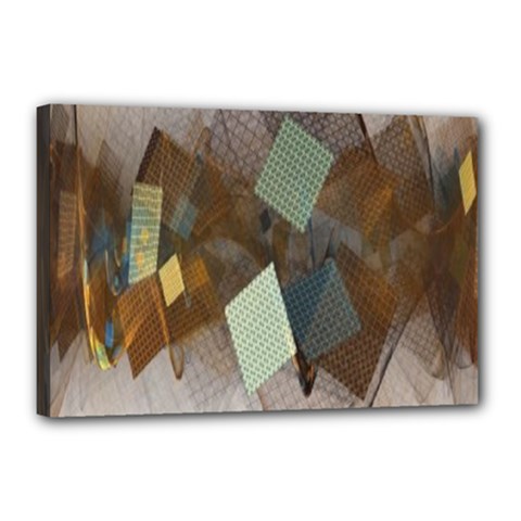 Digital Geometry Canvas 18  X 12  (stretched) by Sparkle