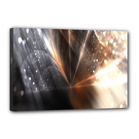 Digital Geometry Canvas 18  X 12  (stretched) by Sparkle