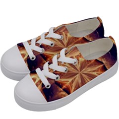 Sun Fractal Kids  Low Top Canvas Sneakers by Sparkle