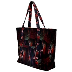 Twist Flower Zip Up Canvas Bag by Sparkle